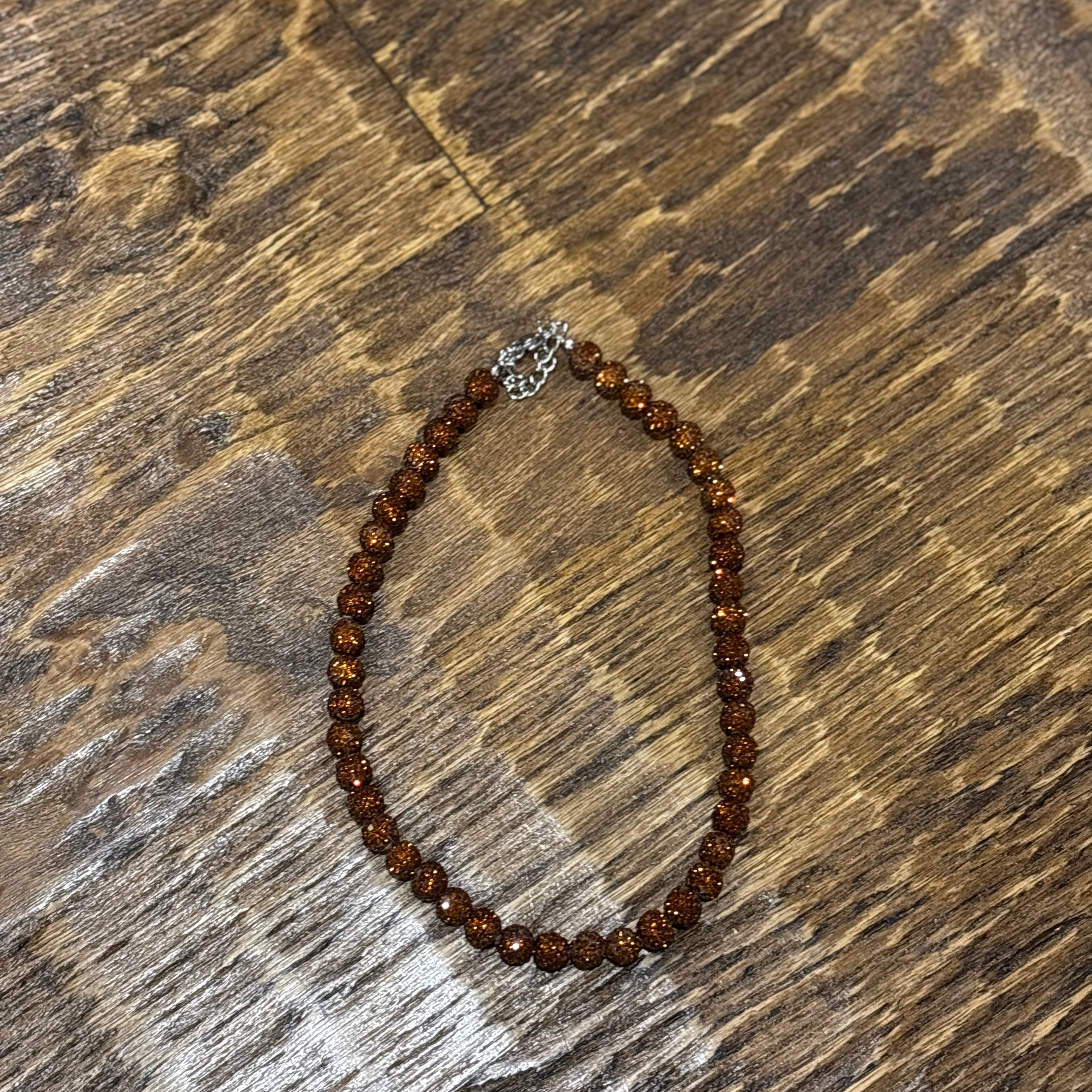 Brown Rhinestone Neckless EARTHLYBEADS ®