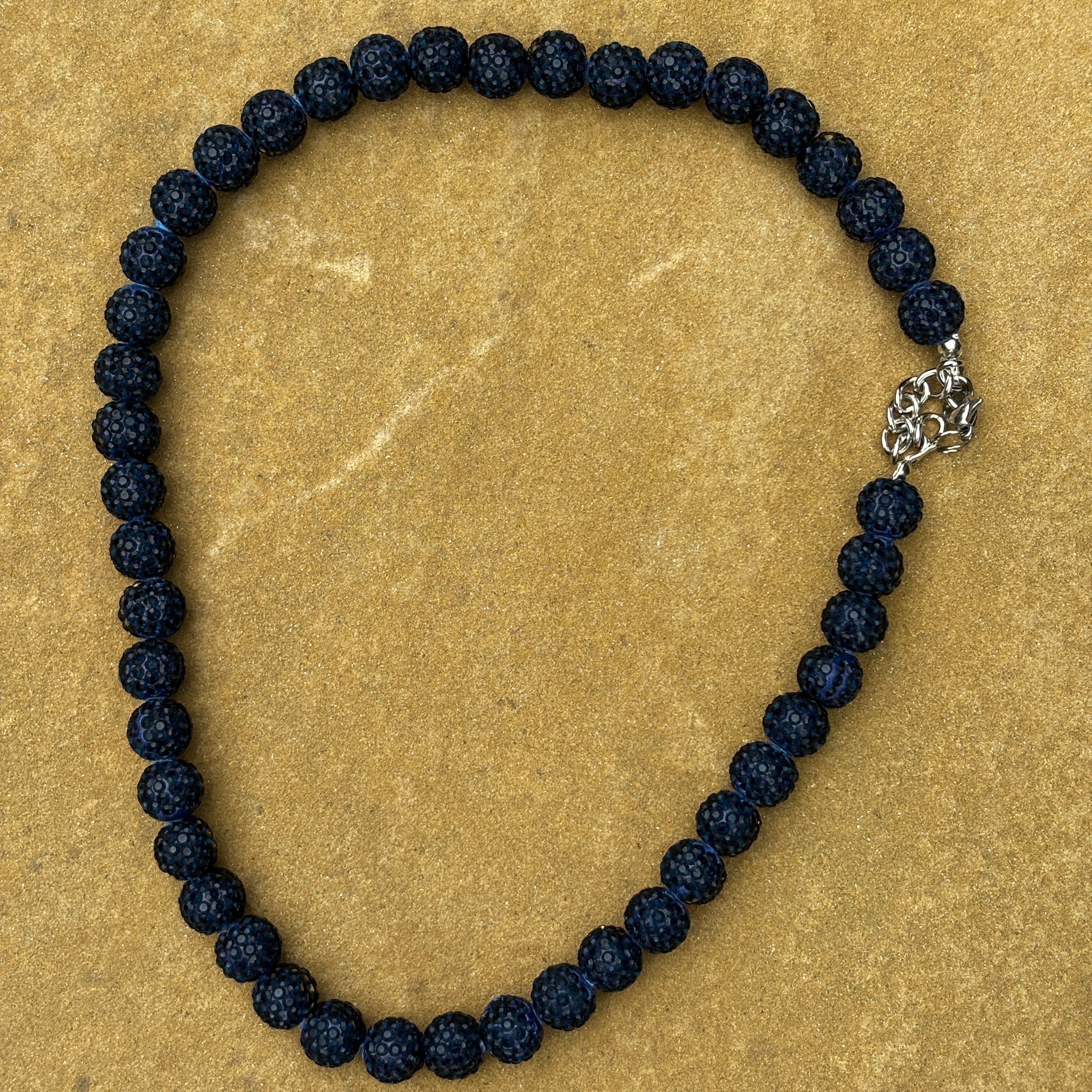 Dark Blue Rhinestone Neckless EARTHLYBEADS ®