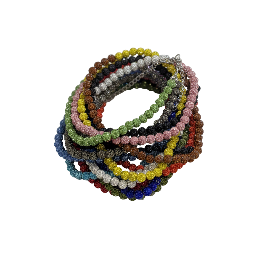 RHINESTONE-NECKLESS EARTHLY BEADS