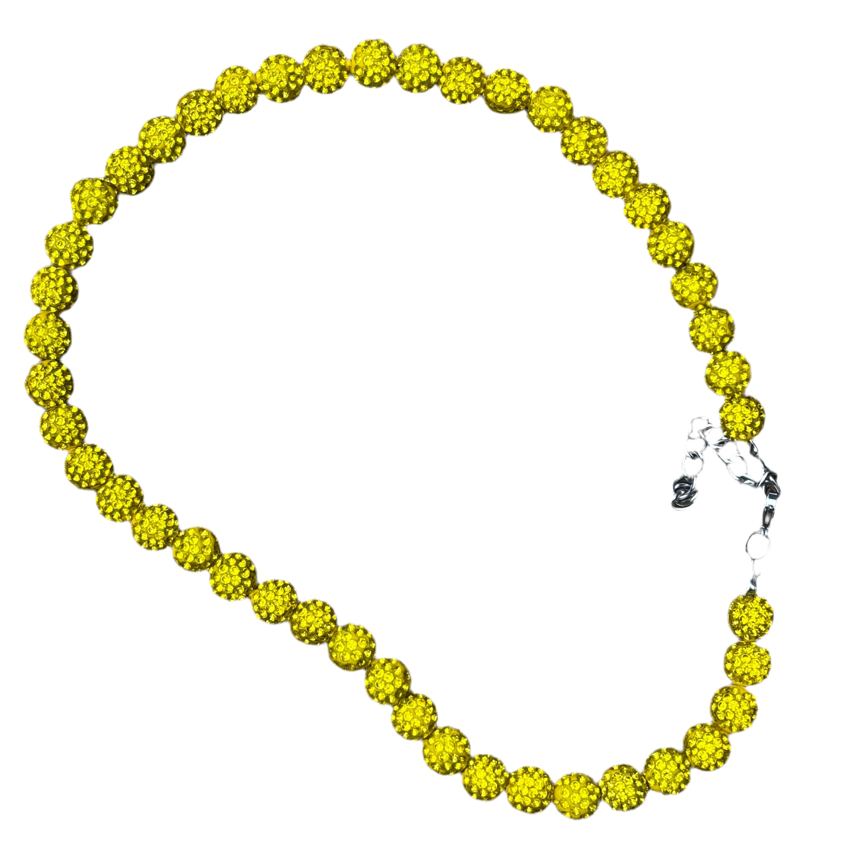 Yellow Rhinestone Necklace EARTHLYBEADS ®