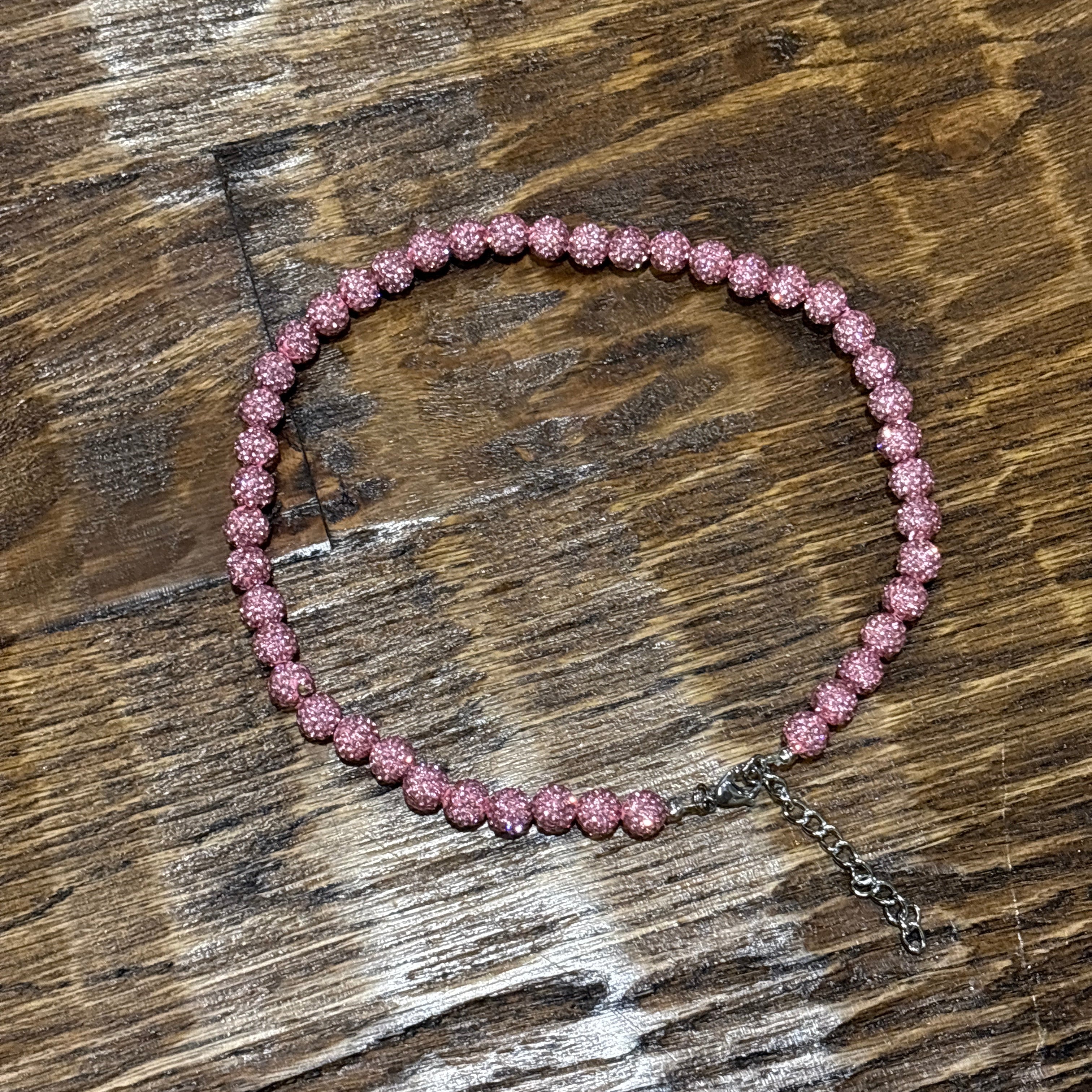 Pink Rhinestone Neckless EARTHLYBEADS ®