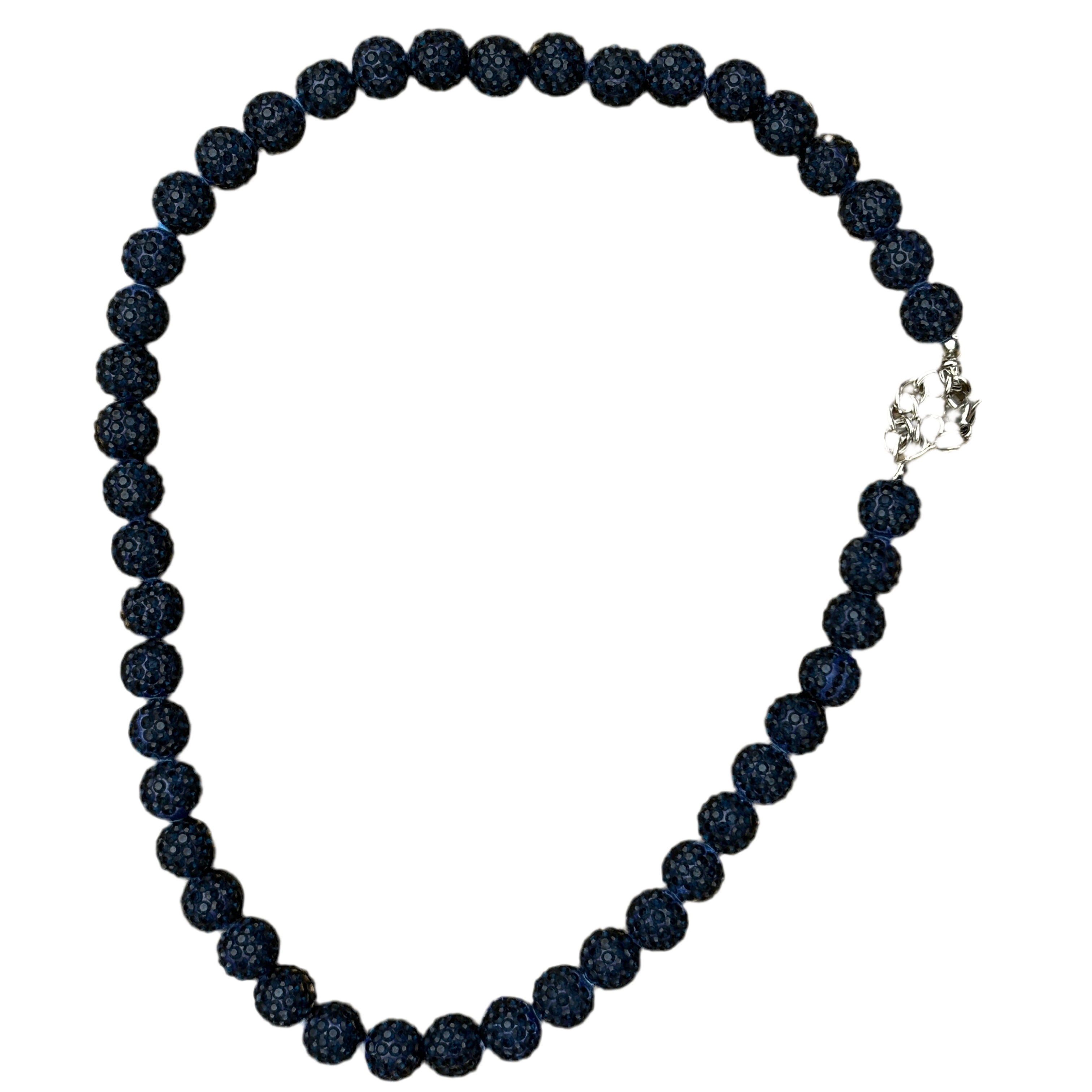 Dark Blue Rhinestone Necklace EARTHLYBEADS ®