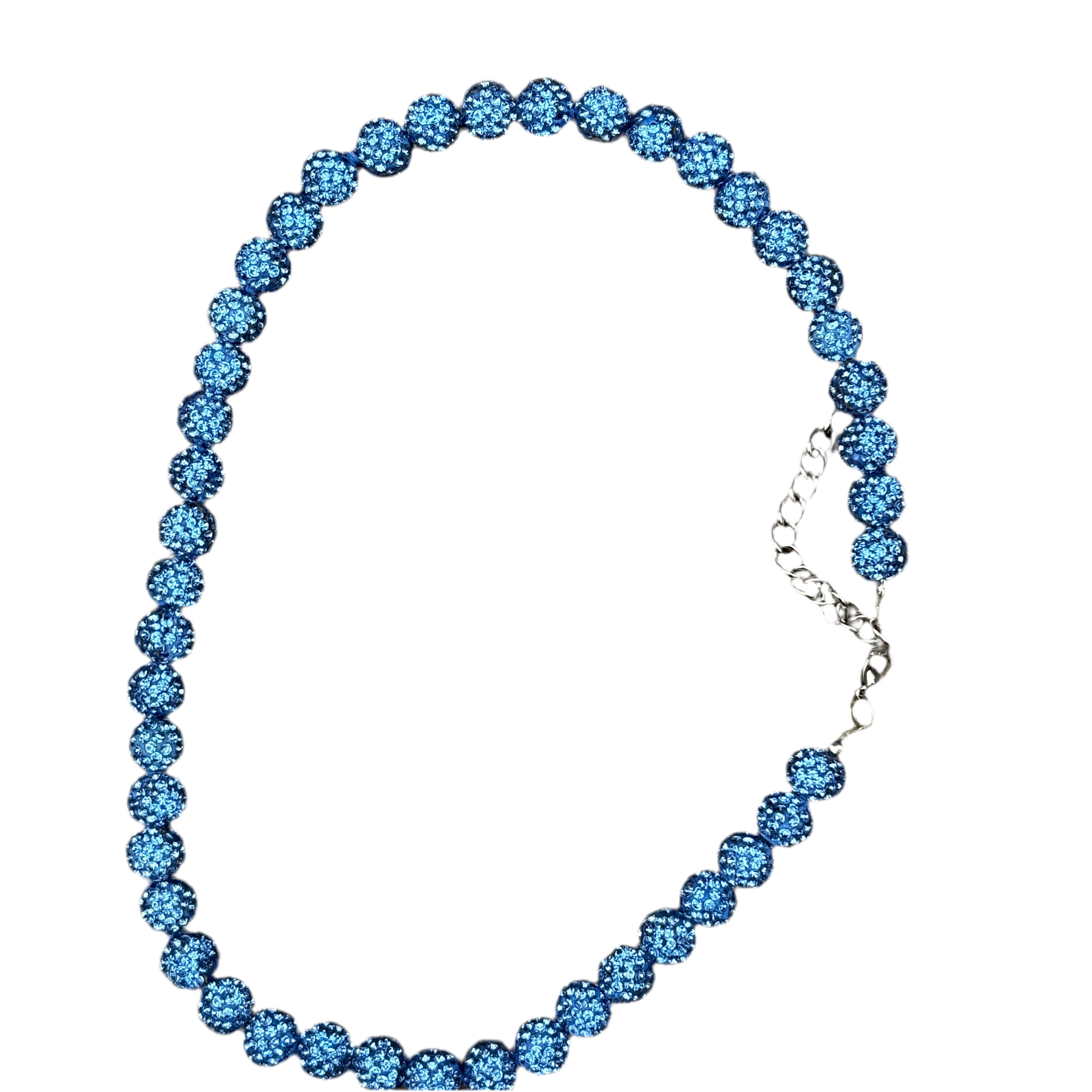 Light Blue Rhinestone Necklace EARTHLY BEADS ®