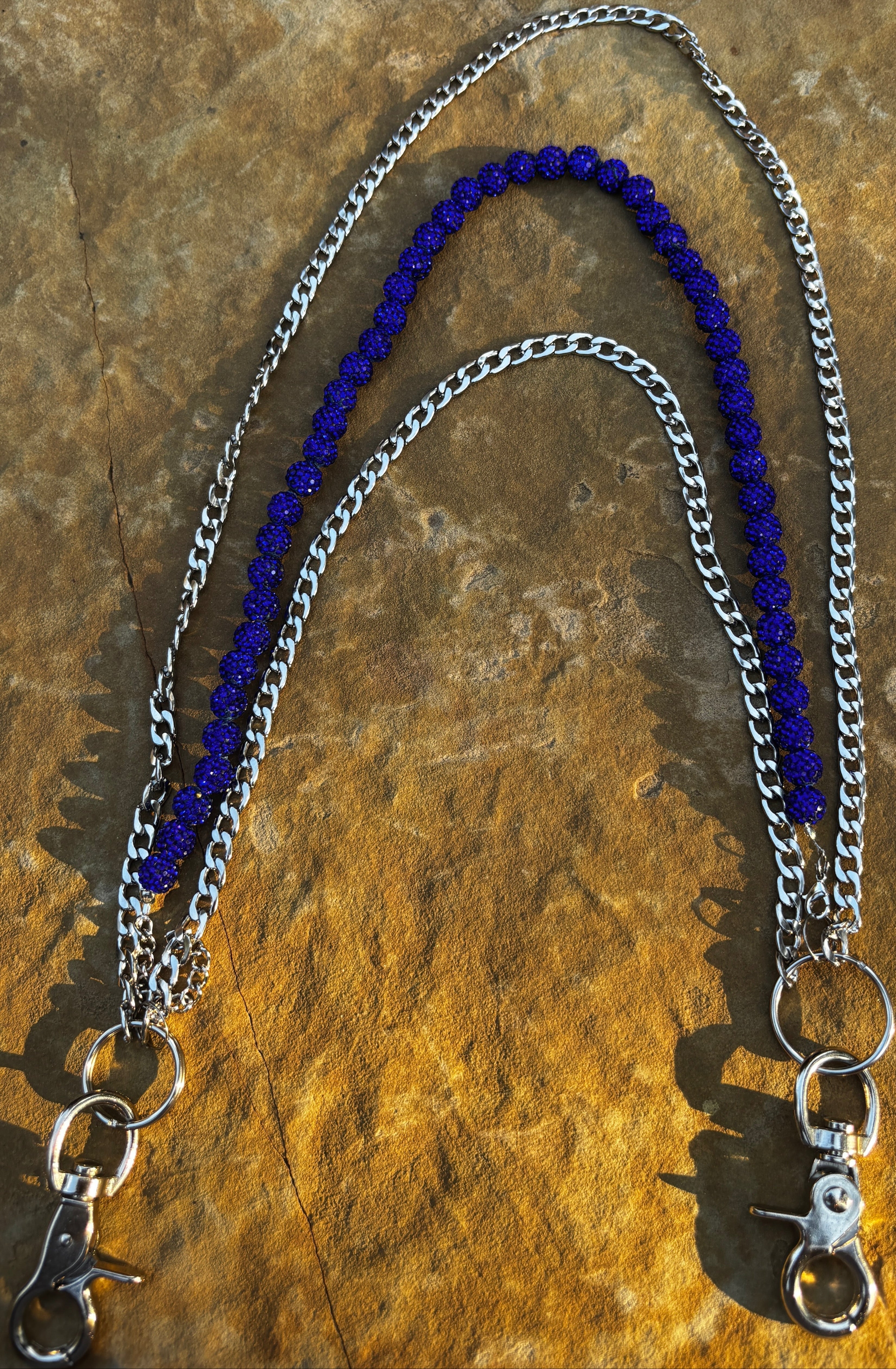 Dark Blue Rhinestone pants chain EARTHLYBEADS ®