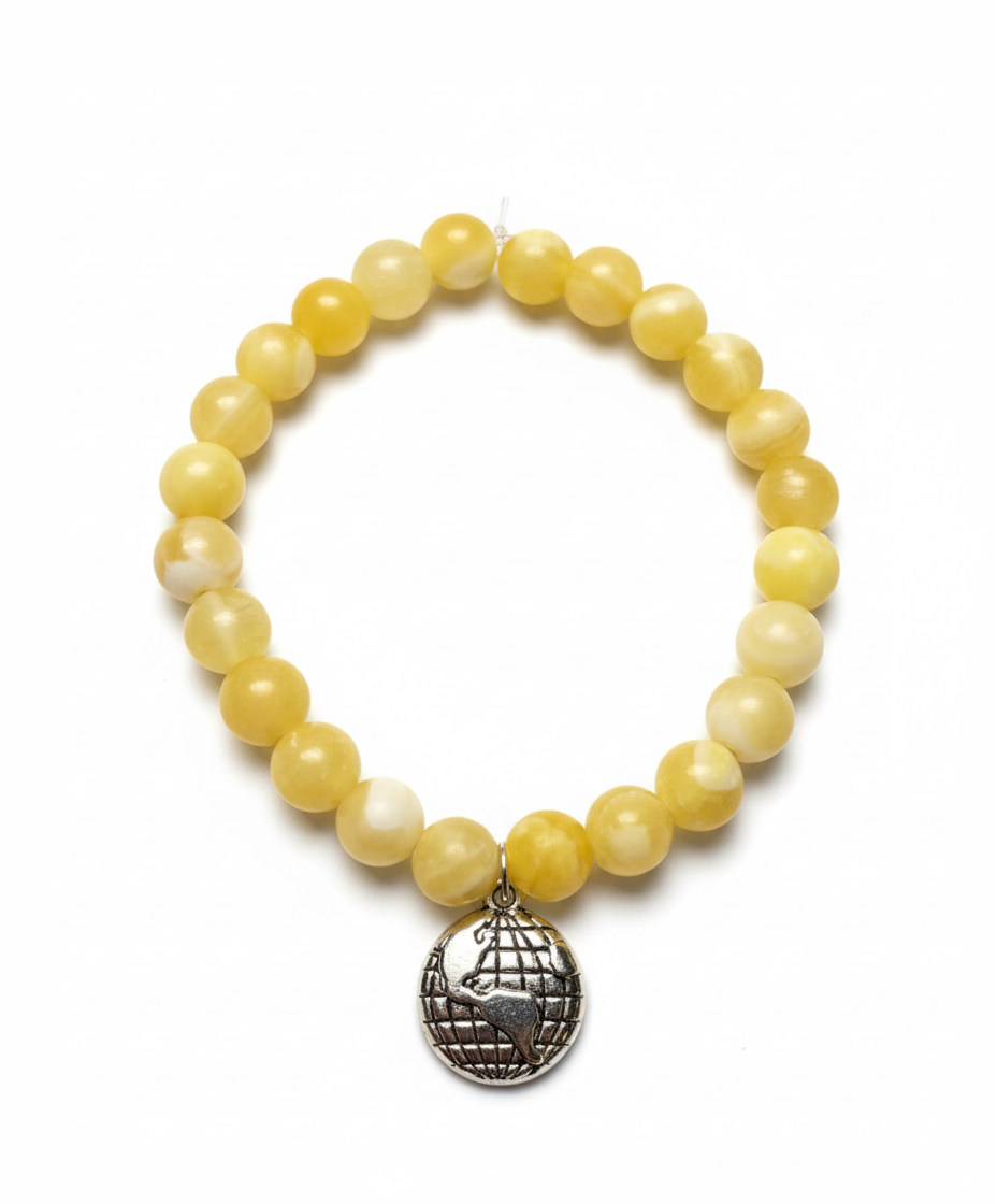 Yellow Jade stone EARTHLY BEADS