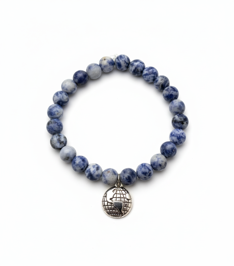 Blue White Sodalite EARTHLY BEADS
