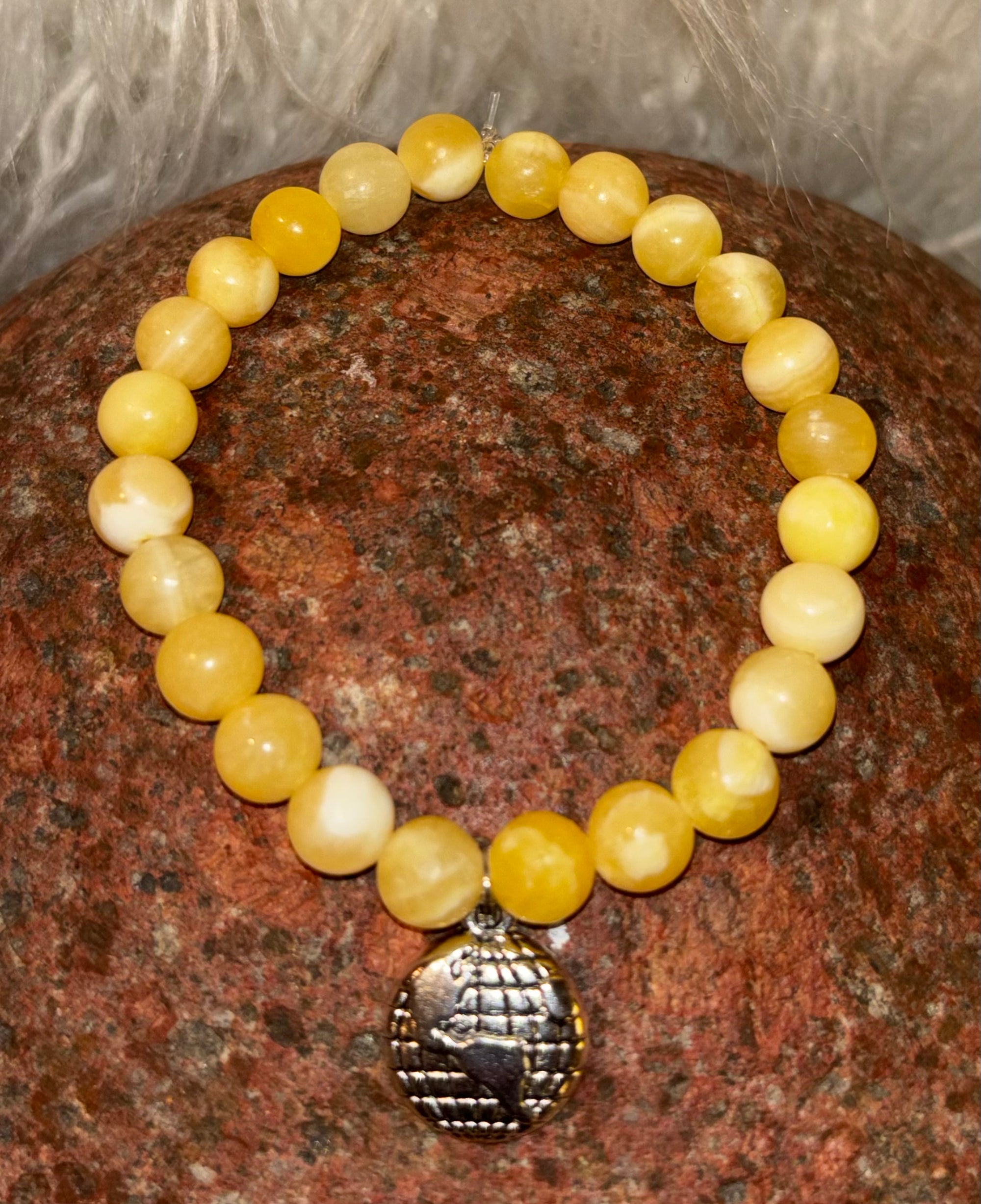 Yellow Jade stone EARTHLY BEADS
