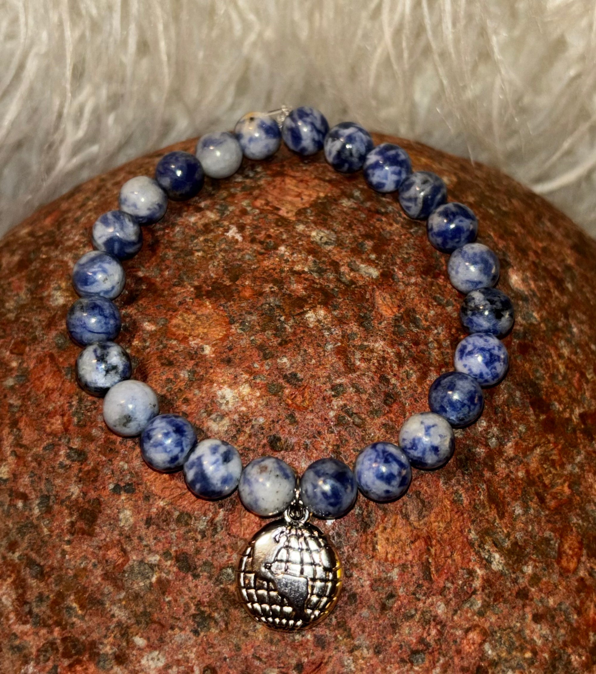 Blue White Sodalite EARTHLY BEADS