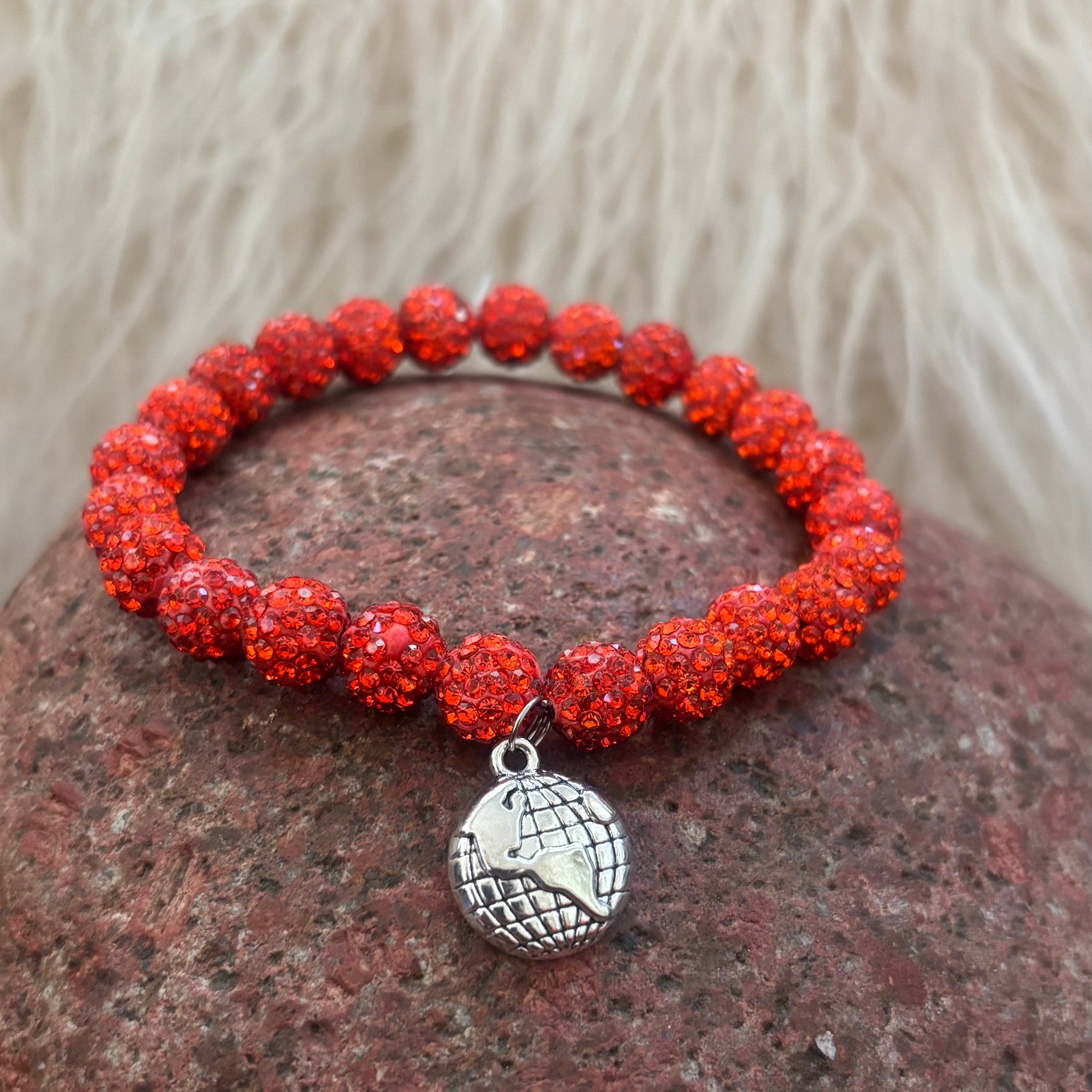 Red Rhinestone EARTHLY BEADS