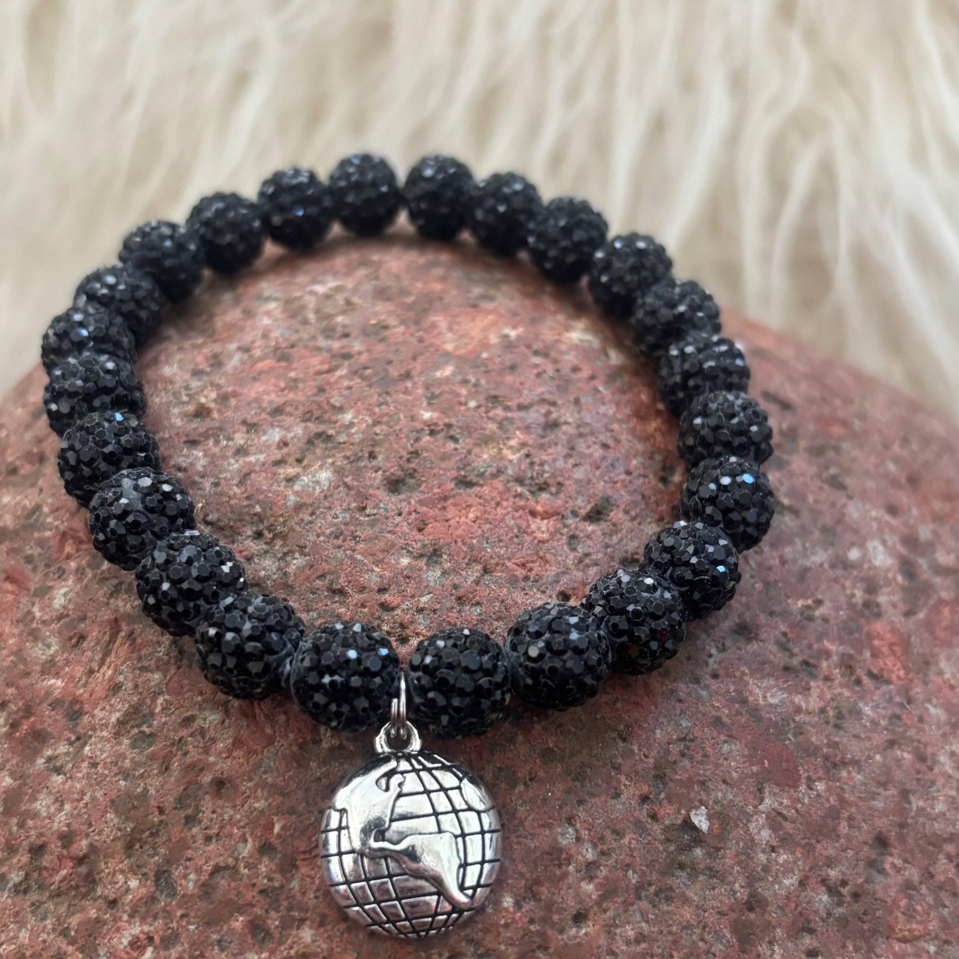 Black Rhinestone EARTHLY BEADS