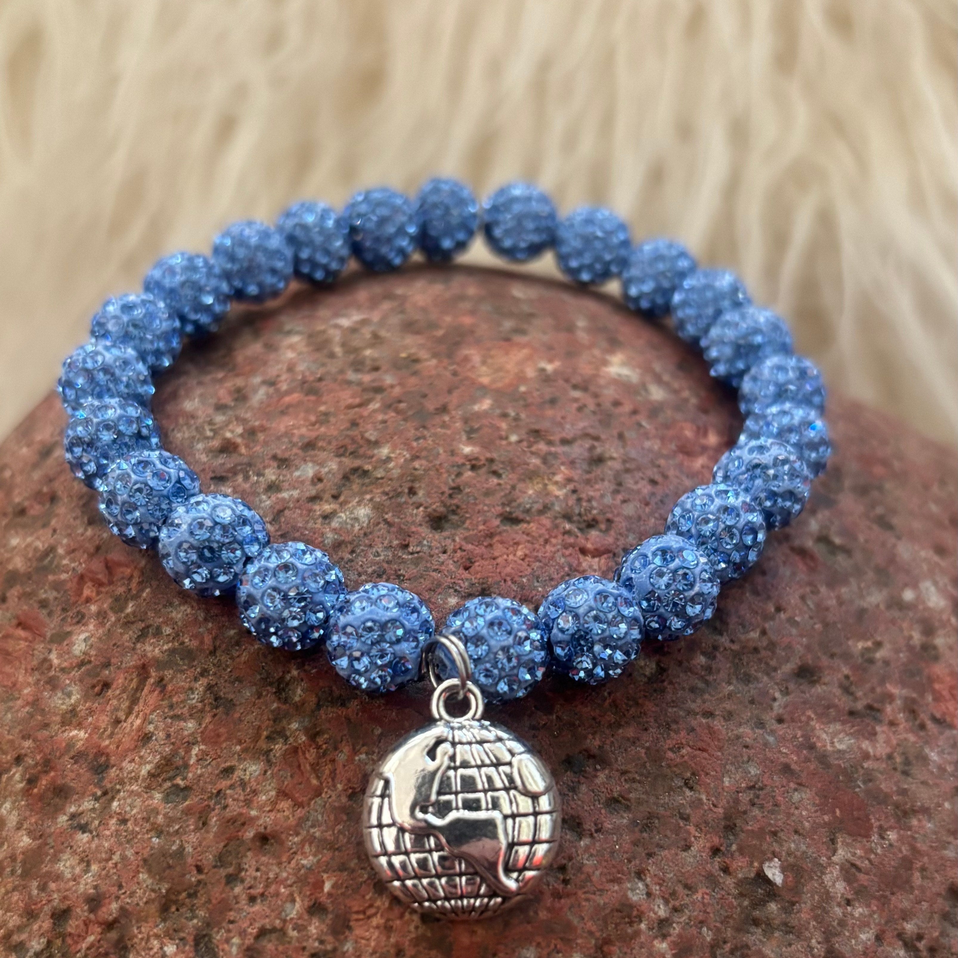 Baby Blue Rhinestone EARTHLY BEADS