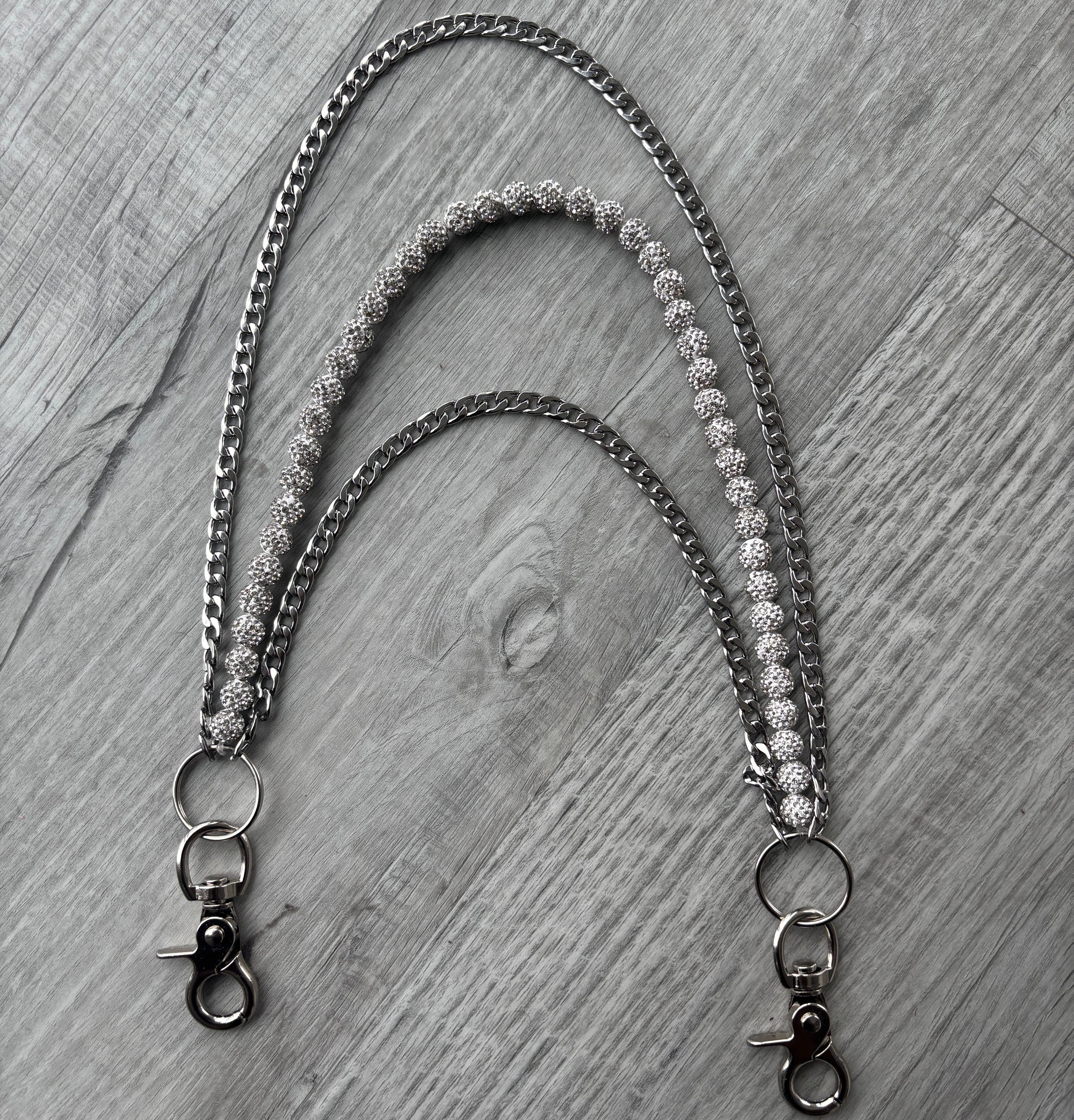 PRE- ORDER White Rhinestone Pants Chain EARTHLY BEADS ®