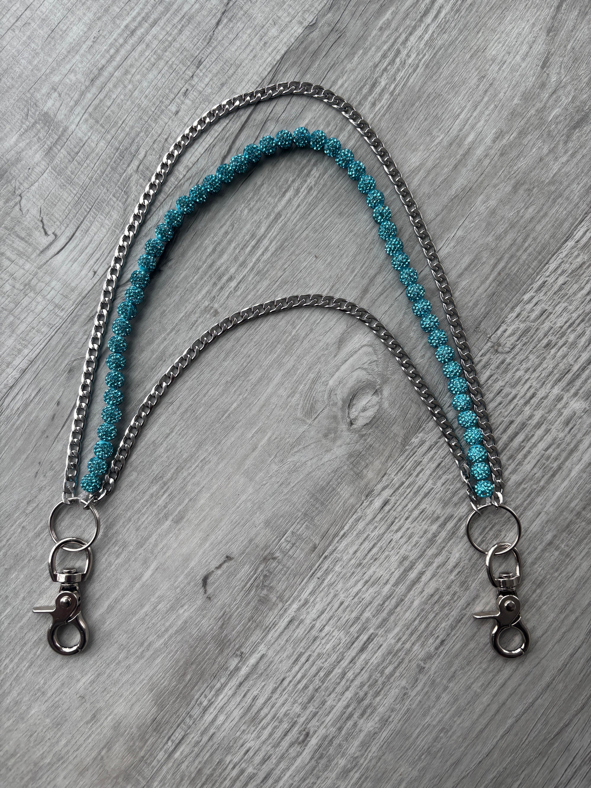 Baby Blue Rhinestone Pants Chain EARTHLY BEADS ®