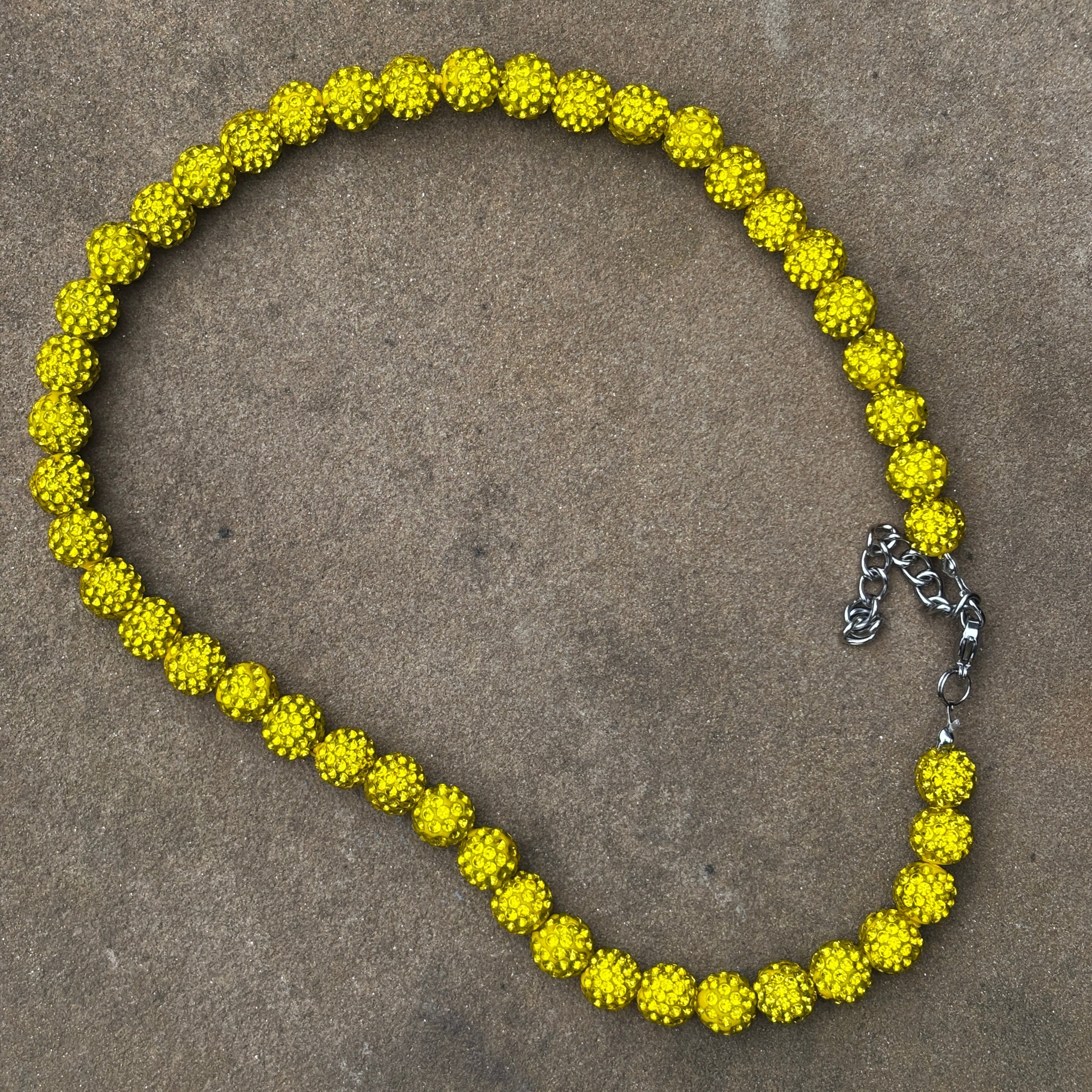 Yellow Rhinestone Neckless EARTHLYBEADS ®