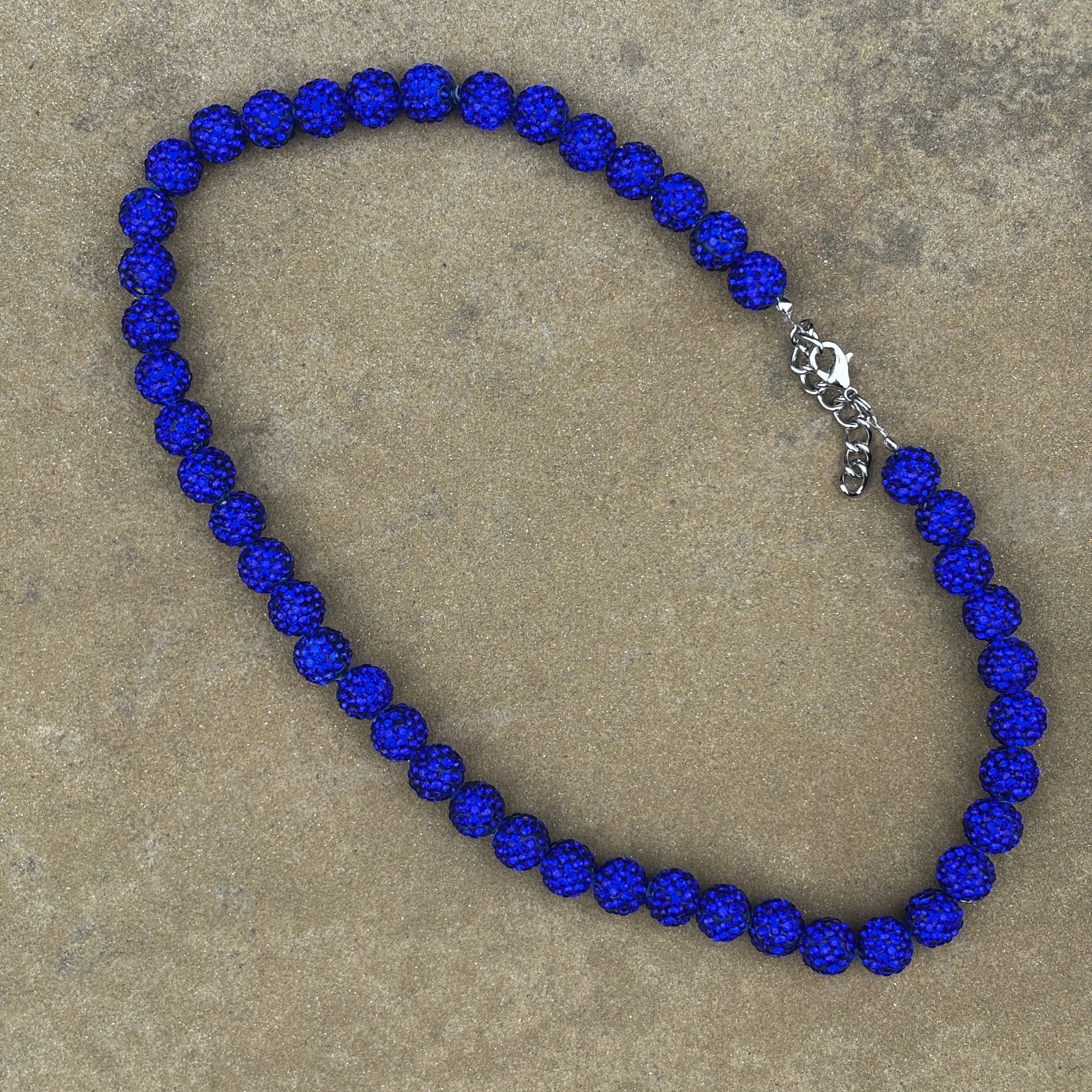 Blue Rhinestone Neckless EARTHLYBEADS ®